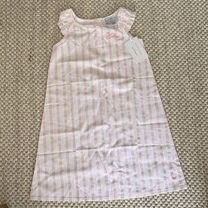 Petite Plume Pink Striped Sleeveless Dress
